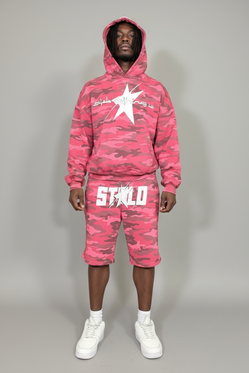 Stolo Clothing Co LOGO ROSE CAMO Heavyweight Hoodie (420 GSM)