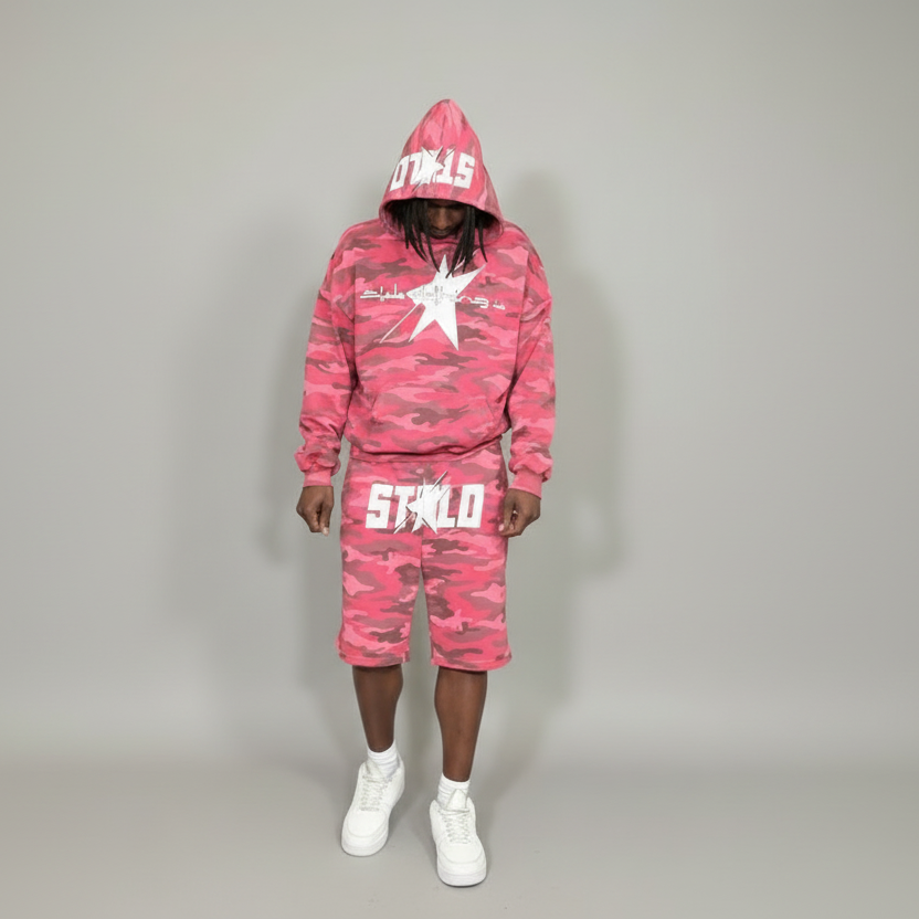 Stolo Clothing Co LOGO ROSE CAMO Heavyweight Hoodie (420 GSM)