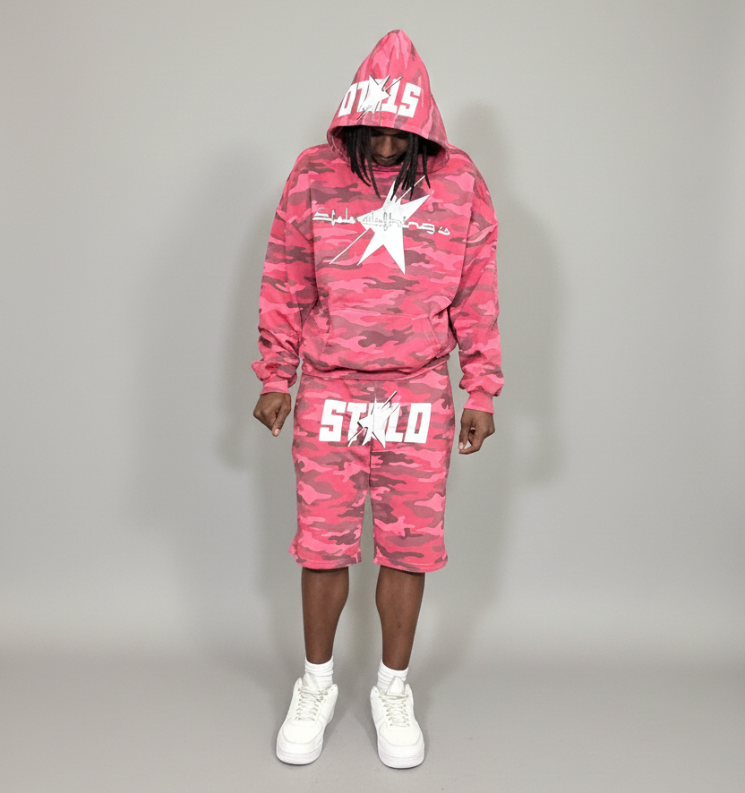 Stolo Clothing Co LOGO ROSE CAMO Heavyweight Hoodie (420 GSM)
