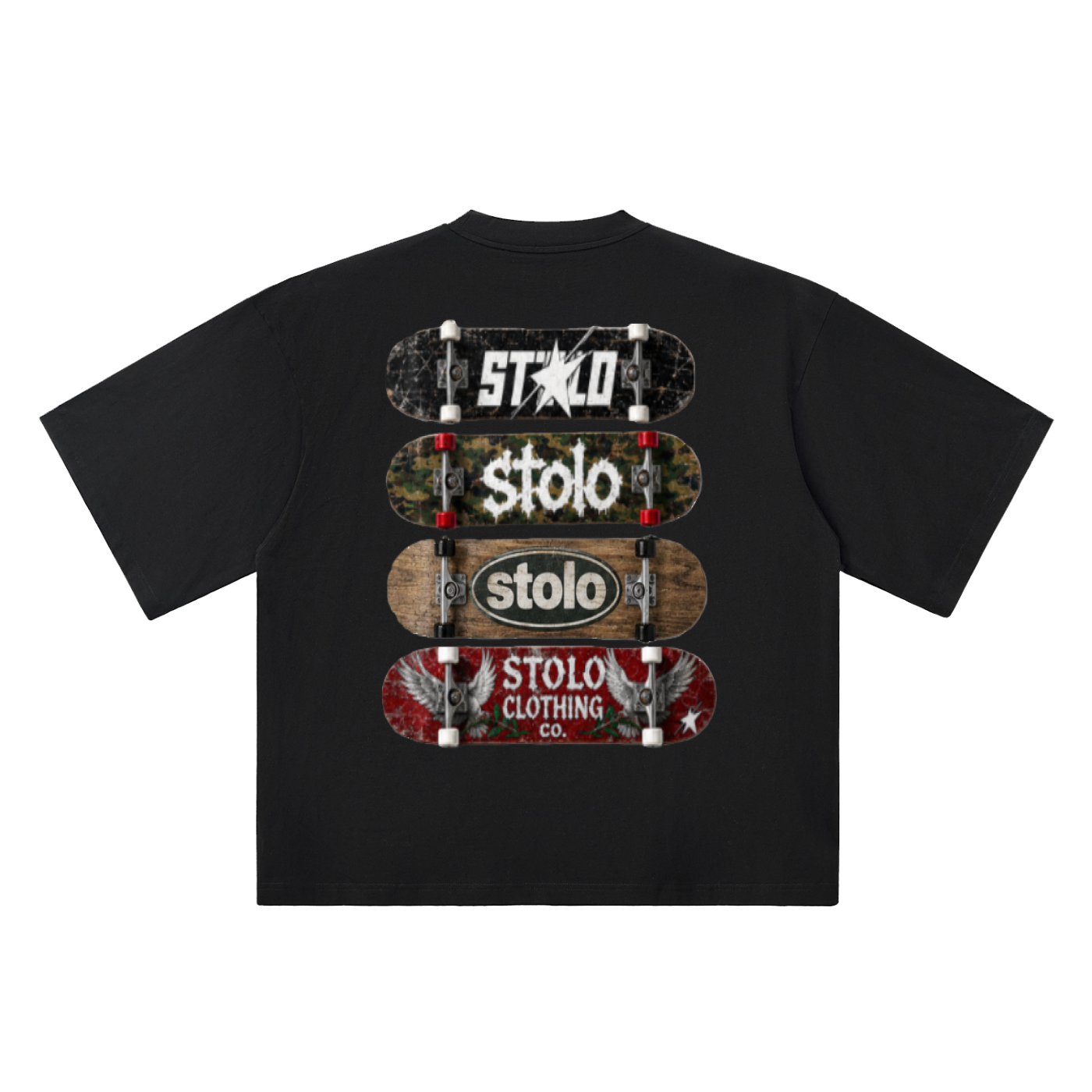 Stolo Clothing Co STOLO SKATE Oversized Drop Shoulder Tee