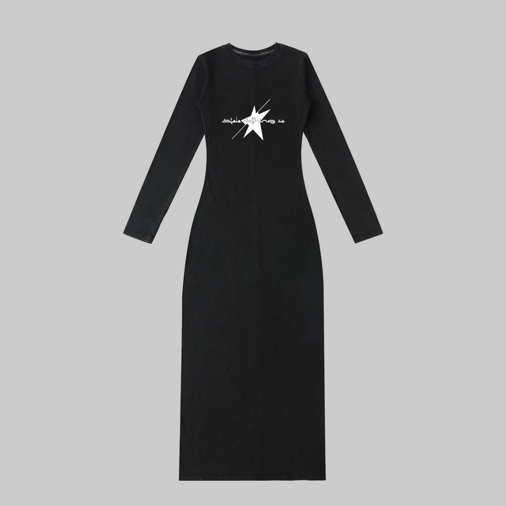 Stolo Clothing Co Essentials Dyed Washed Slit Maxi Dress