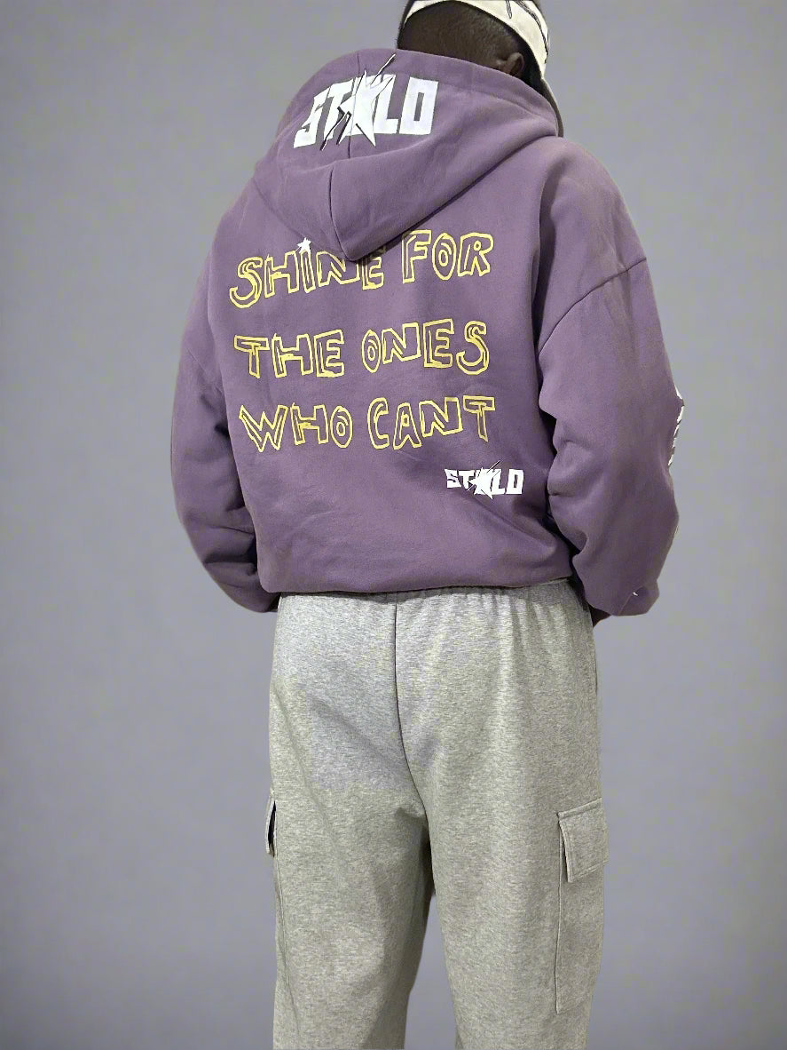 Limited Edition Stolo Clothing Co Still Shining x World Wide Cropped Double-Zip Up Hoodie