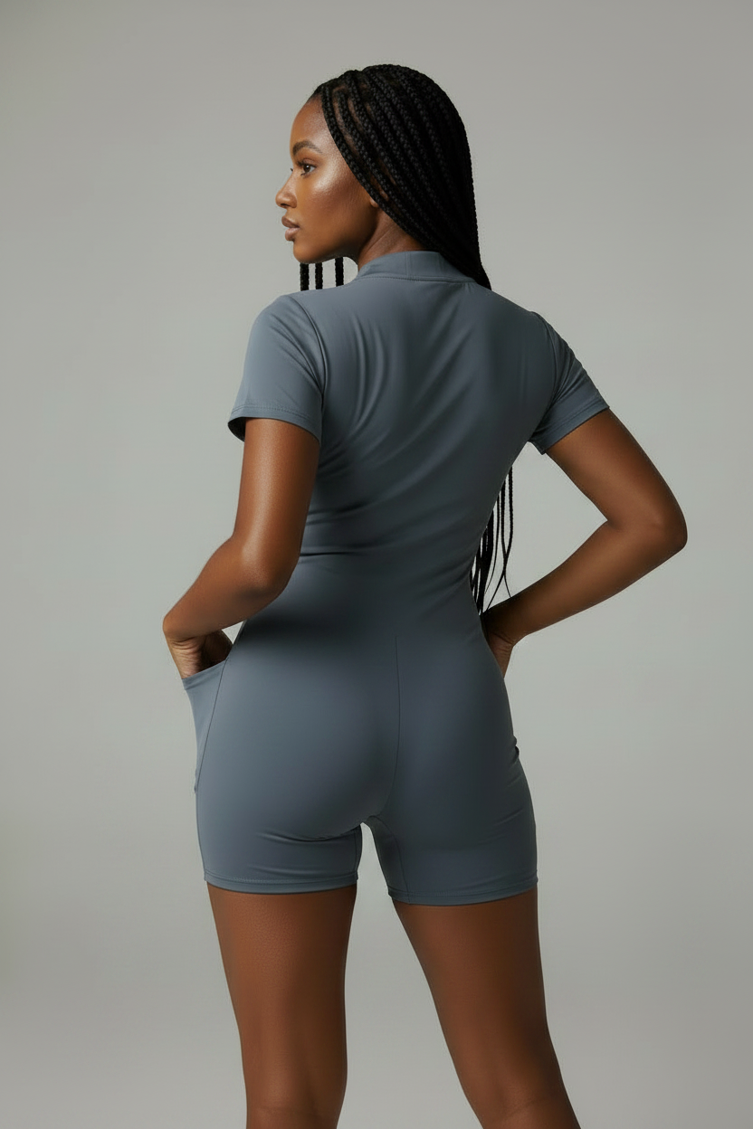 Stolo Clothing Co REBORN Quarter-Zip Short Sleeve Romper