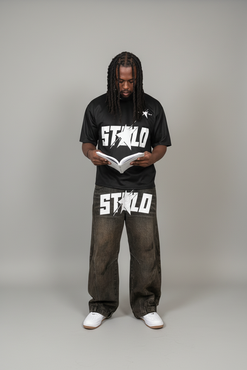 Stolo Clothing Co STARCHILD REBORN Striped Boxy Polo Tee