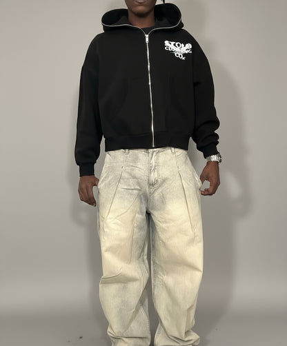 Stolo Clothing Co Birdies Fleece Full Zip-Up Boxy Hoodie