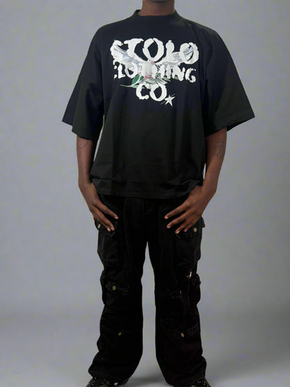 Stolo Clothing Co Birdies Oversized Cropped Boxy Tee
