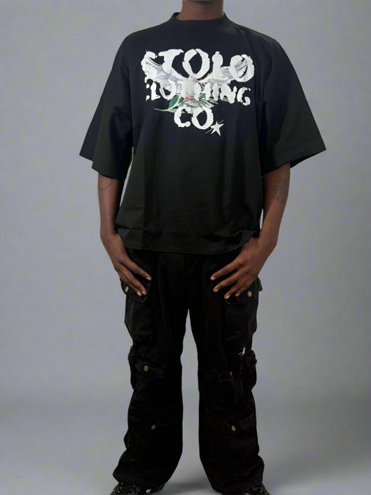 Stolo Clothing Co Birdies Oversized Cropped Boxy Tee