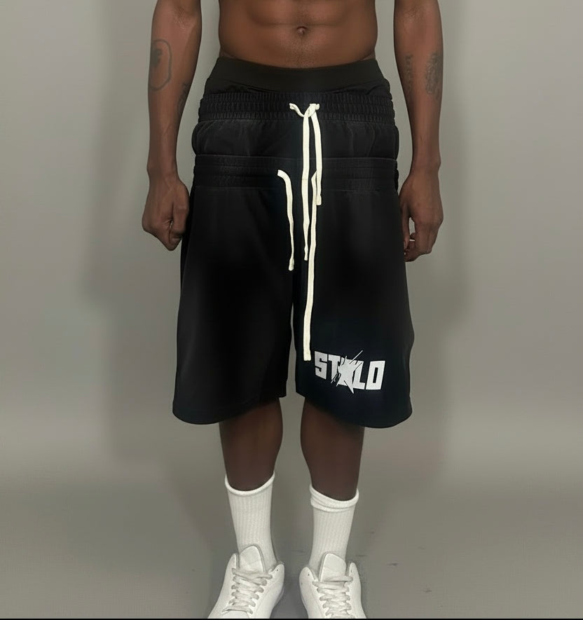 Stolo Clothing Co STARCHILD Sun Faded Cotton Slub Double Waistband Shorts (320GSM)