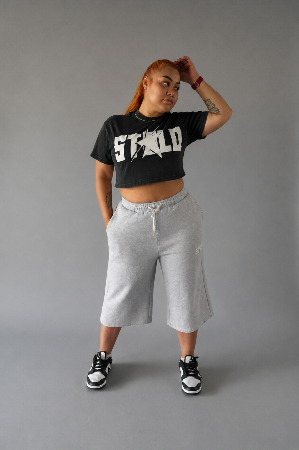 Stolo Clothing Co STARCHILD Washed Loose-Fit Heavyweight Cropped Tee (230 GSM)
