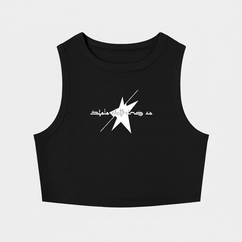 Stolo Clothing Co LOGO Tight Crewneck Crop Tank Top Tee
