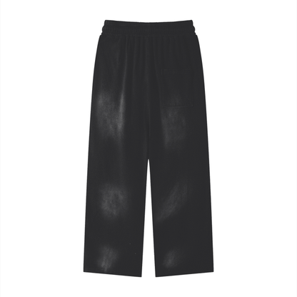 Stolo Clothing Co Starchild Pure Cotton Handcrafted Monkey Wash Baggy Sweatpants [ BLACK & BLUE ]