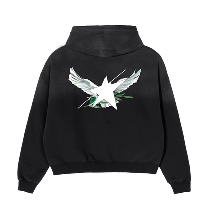 Stolo Clothing Co Birdies Hand-Frayed Sun Faded Boxy Hoodie