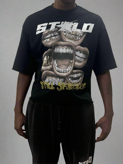 Limited Editon Stolo Clothing Co STILL SHINING French Terry Raw Edge Tee