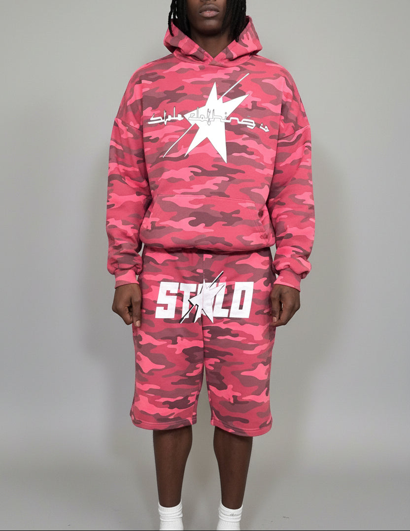 Stolo Clothing Co LOGO ROSE CAMO Heavyweight Hoodie (420 GSM)