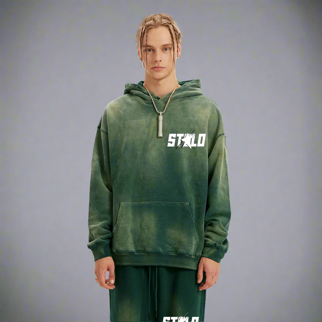 Stolo Clothing Co STARCHILD Minimalistic Sun Faded Heavyweight Fleece Hoodie