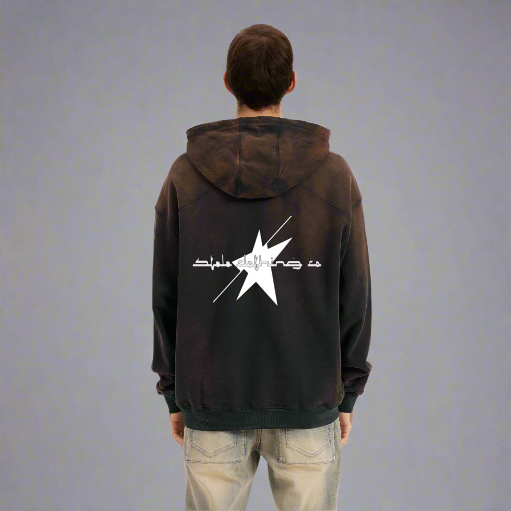 Stolo Clothing Co STARCHILD Minimalistic Sun Faded Heavyweight Fleece Hoodie