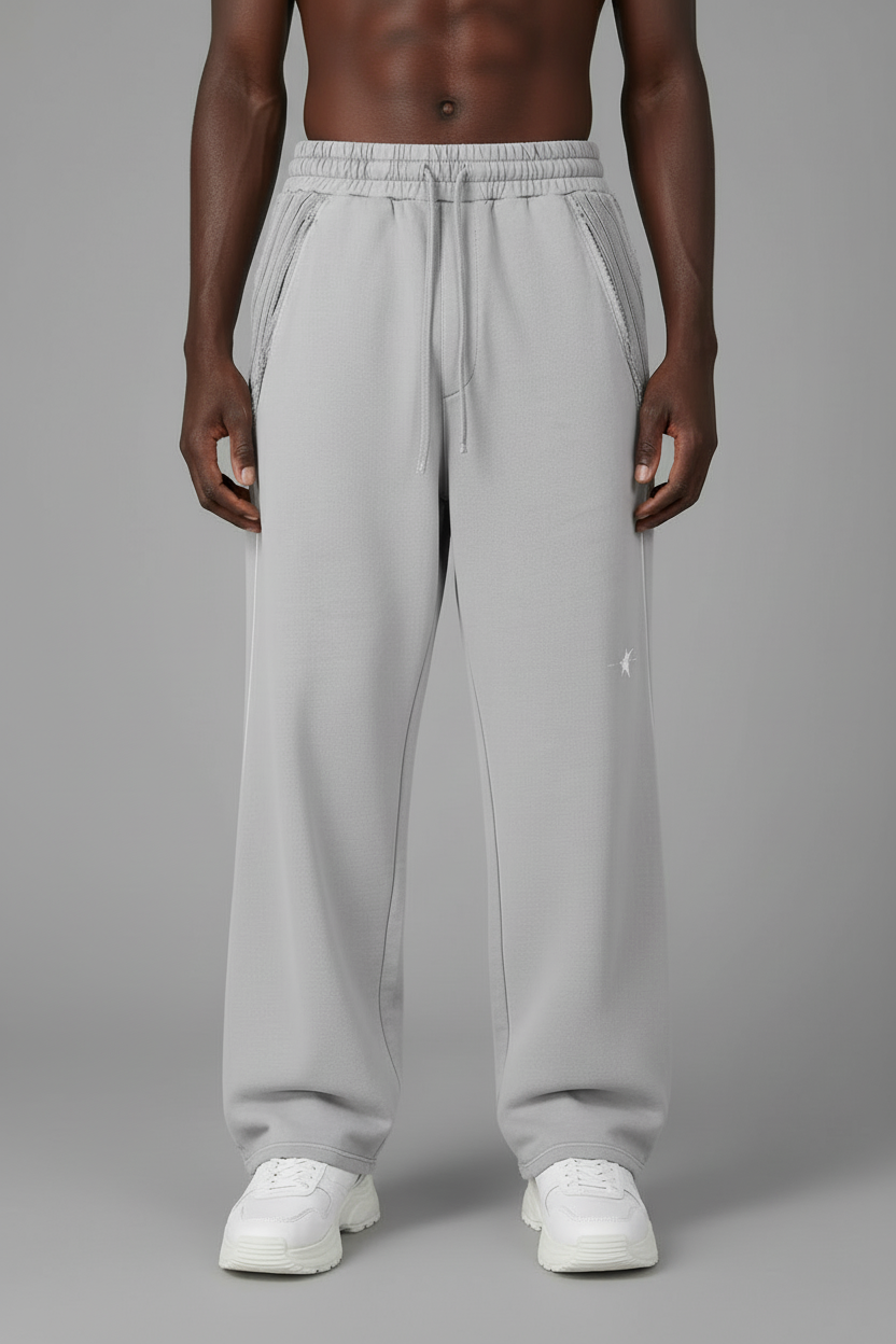 Stolo Clothing Co PROJECT 08 Snow Washed Tape Raw Edge Sweatpants