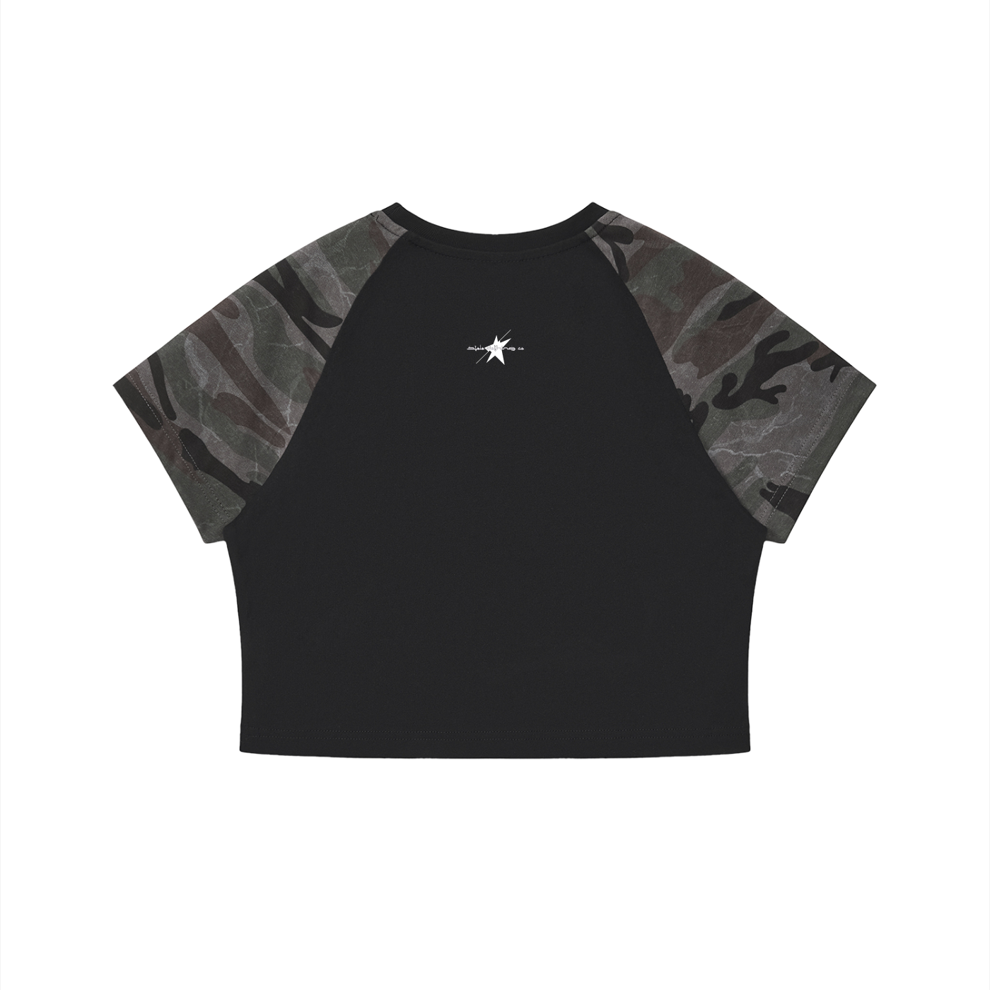 Stolo Clothing Co Logo Cropped Half Camo Crop Tee for Women