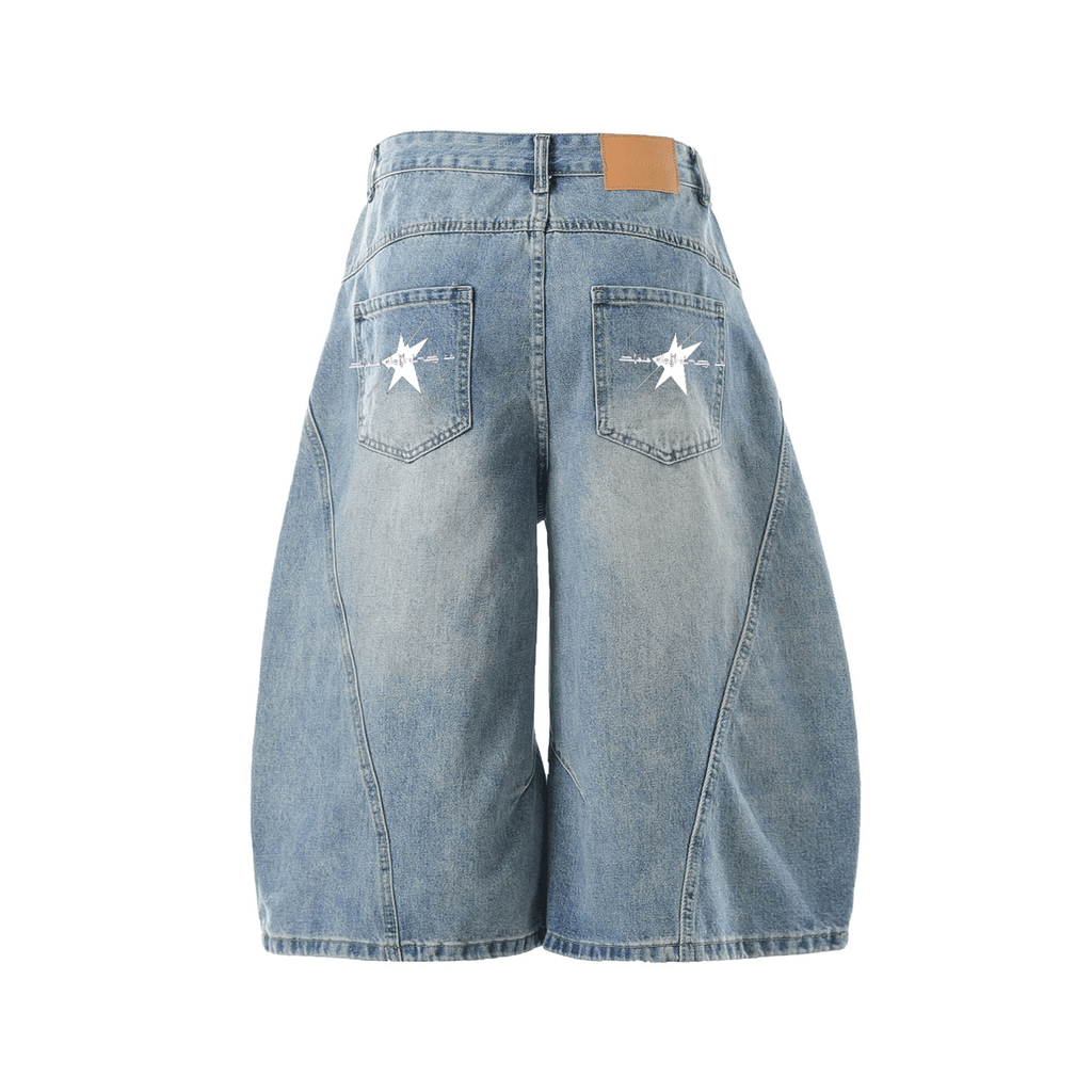 Stolo Clothing Co STARCHILD Unisex Wide-Leg Curved Blade Denim Shorts (JORTS)