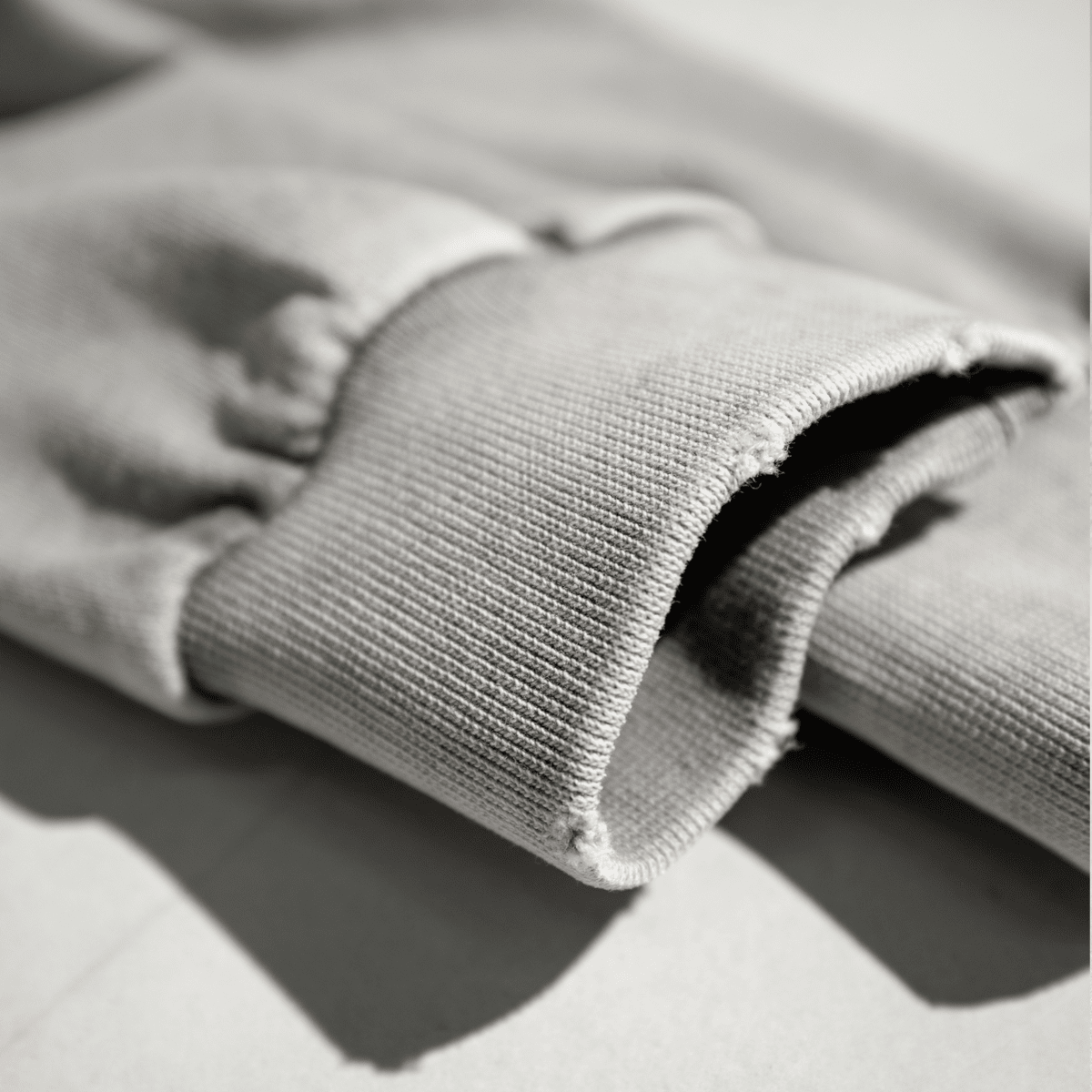 Stolo Clothing Co PREYING NUN Cropped Heavyweight Washed Raw-Edge Crew Neck Sweatshirt (380GSM)