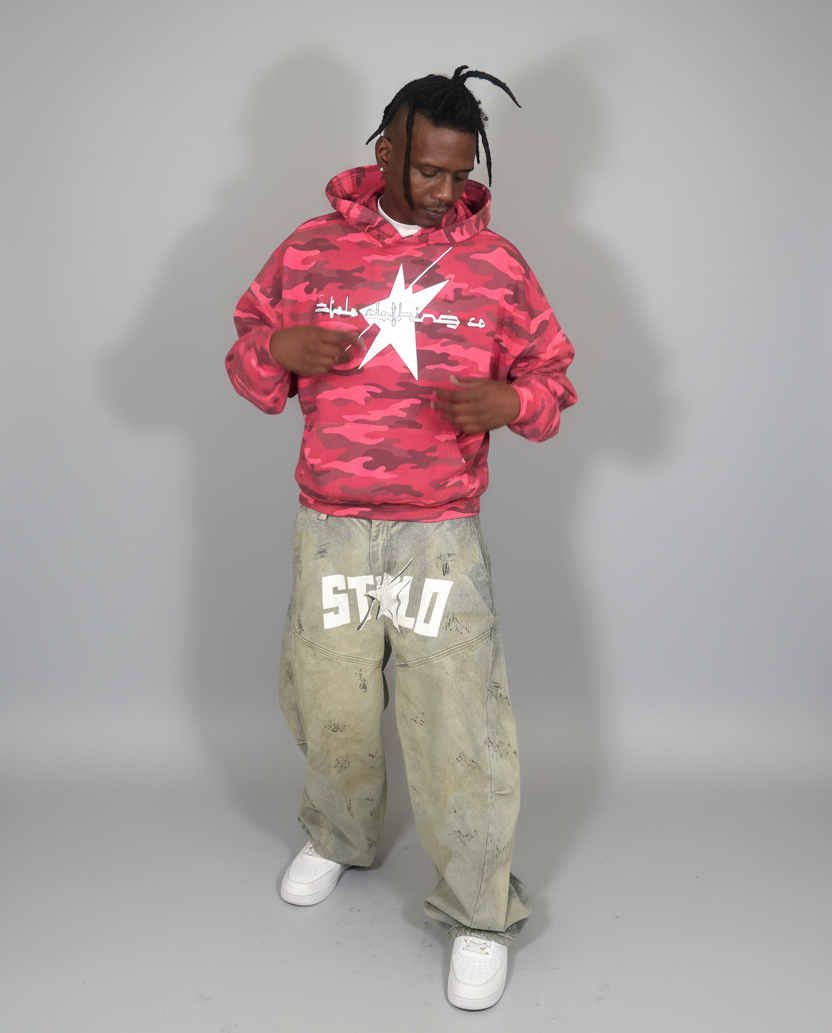 Stolo Clothing Co LOGO ROSE CAMO Heavyweight Hoodie (420 GSM)