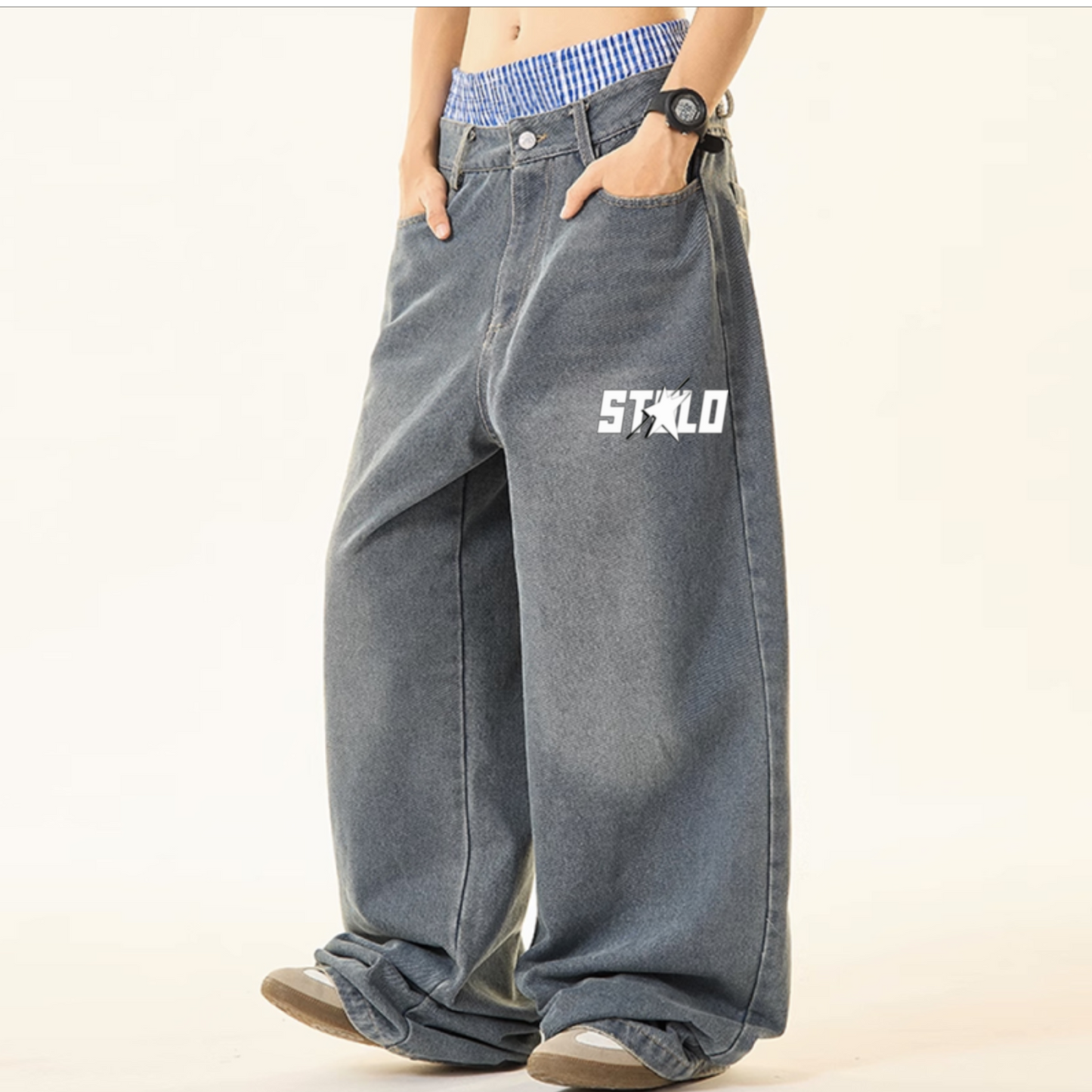 Stolo Clothing Co STARCHILD Unisex Double Waist Wide Leg Jeans