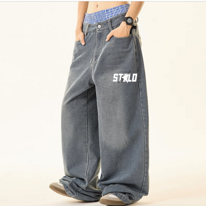 Stolo Clothing Co STARCHILD Unisex Double Waist Wide Leg Jeans