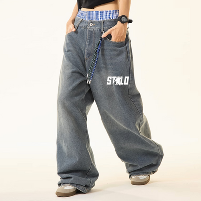 Stolo Clothing Co STARCHILD Unisex Double Waist Wide Leg Jeans