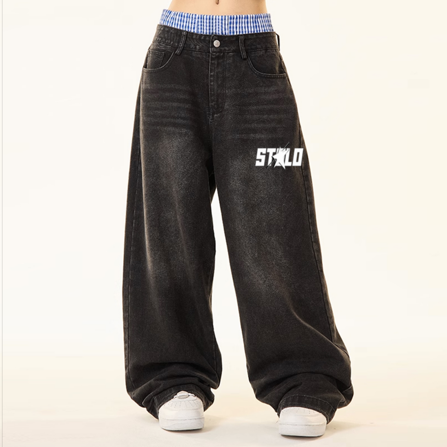 Stolo Clothing Co STARCHILD Unisex Double Waist Wide Leg Jeans