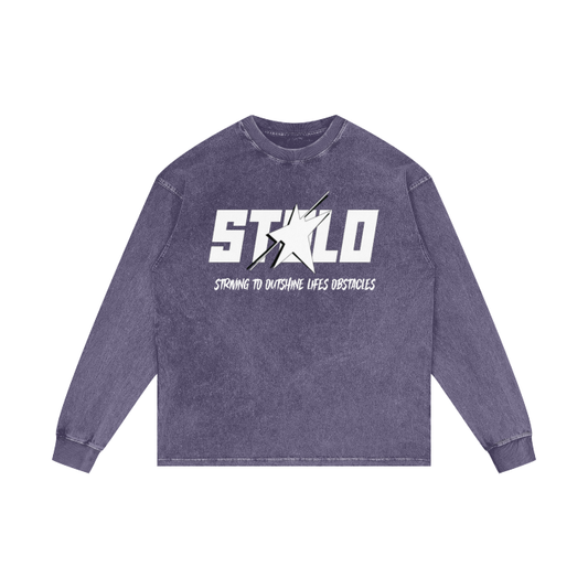 Stolo Clothing Co Starchild Acid Wash Oversize Long Sleeve Tee