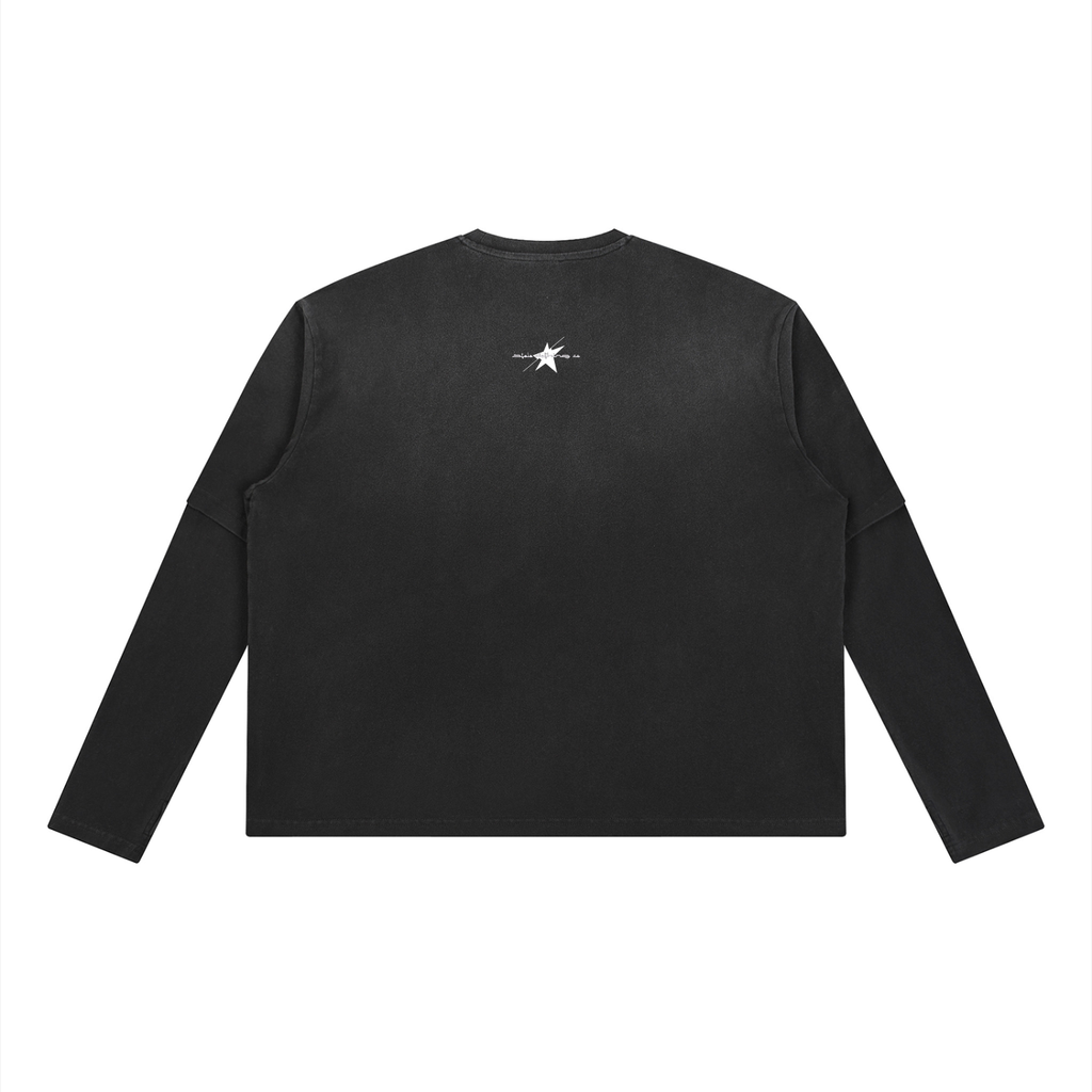 Stolo Clothing Co PREYING NUN Vintage Wash Double Layered Tee (250GSM)