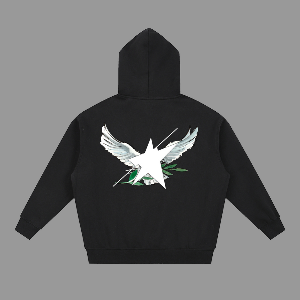 Stolo Clothing Co Birdies Classic Oversized Fleece Boxy Double Zip Up Hoodie