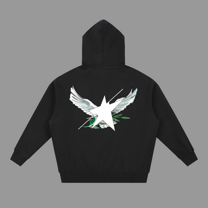 Stolo Clothing Co Birdies Classic Oversized Fleece Boxy Double Zip Up Hoodie