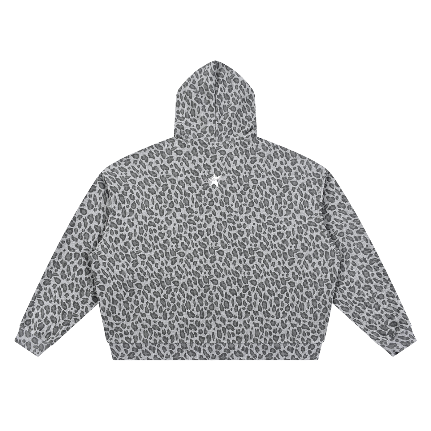 Stolo Clothing Co STARCHILD Leopard Print Waffle Texture Double Zip Up Hoodie