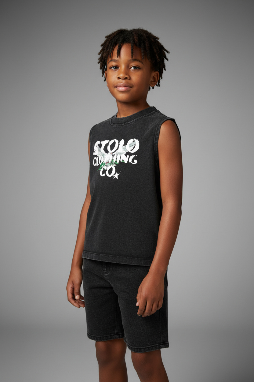 Stolo Clothing Co Kid's Birdies Snow Washed Tank Top