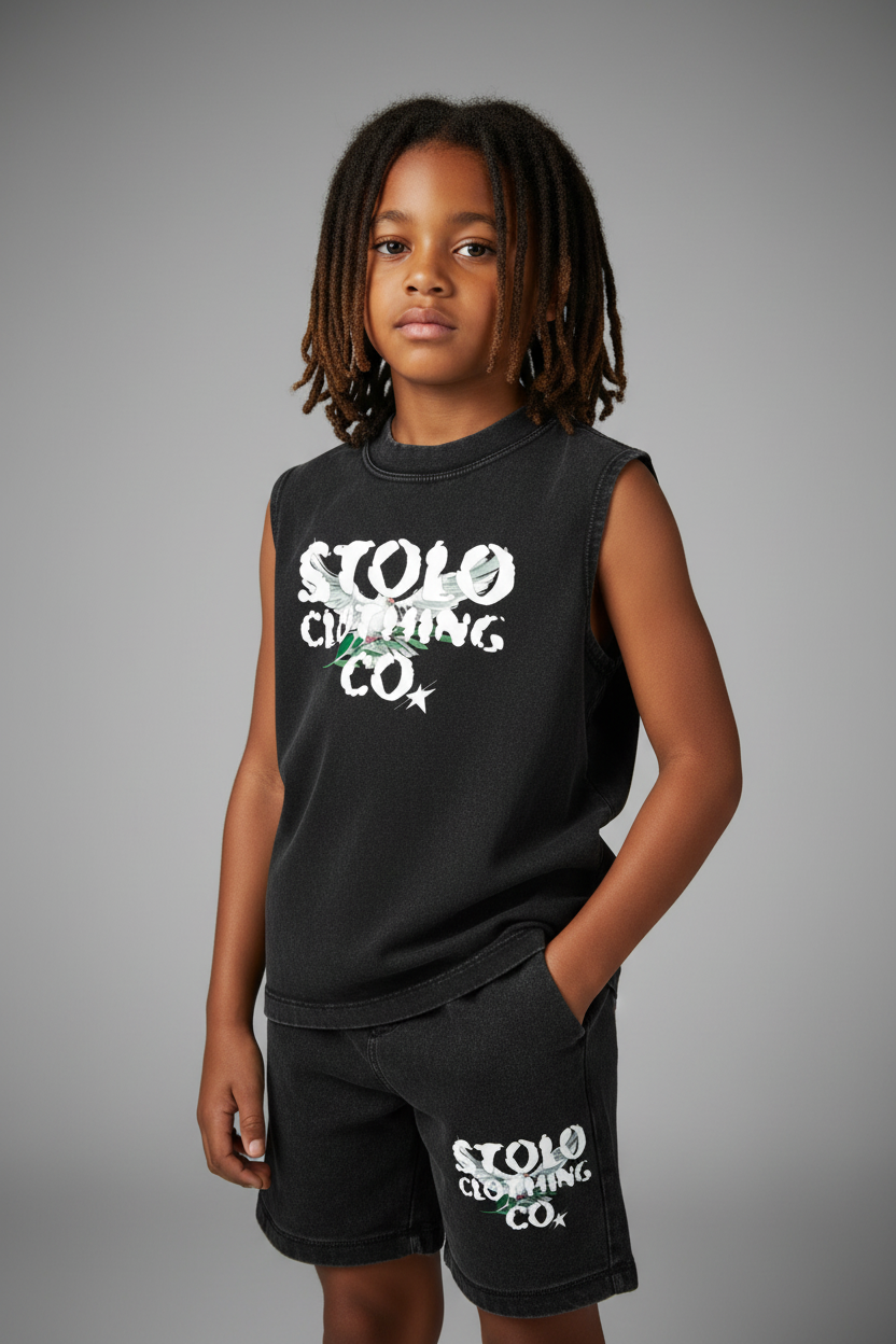 Stolo Clothing Co Kid's Birdies Snow Washed Tank Top
