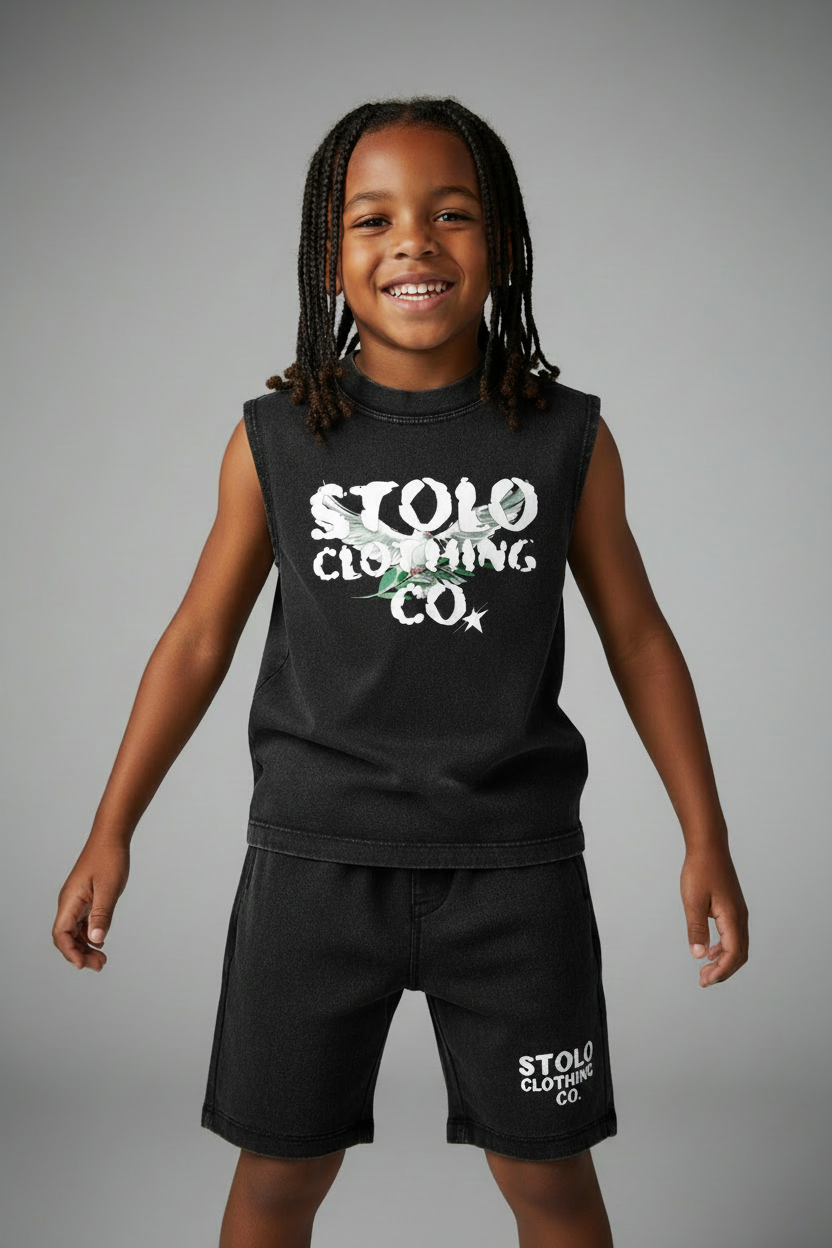 Stolo Clothing Co Kid's Birdies Snow Washed Tank Top