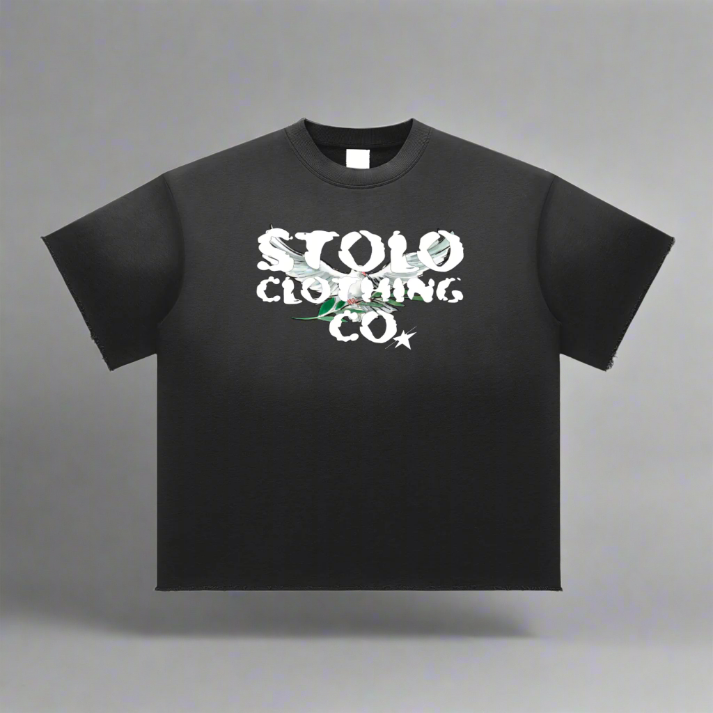 Stolo Clothing Co Birdies Sun Faded Raw Edge Tee