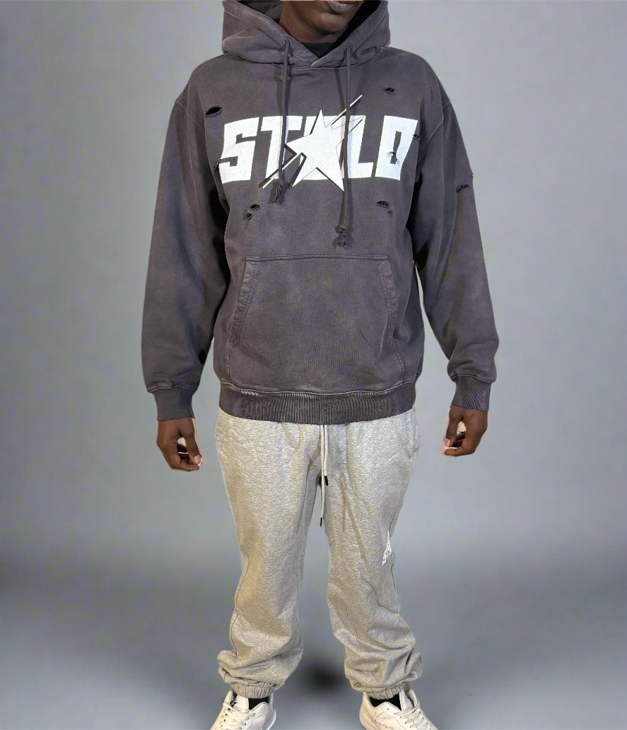 Stolo Clothing Co STARCHILD Hand-Frayed Pure Cotton Monkey Washed Hoodie