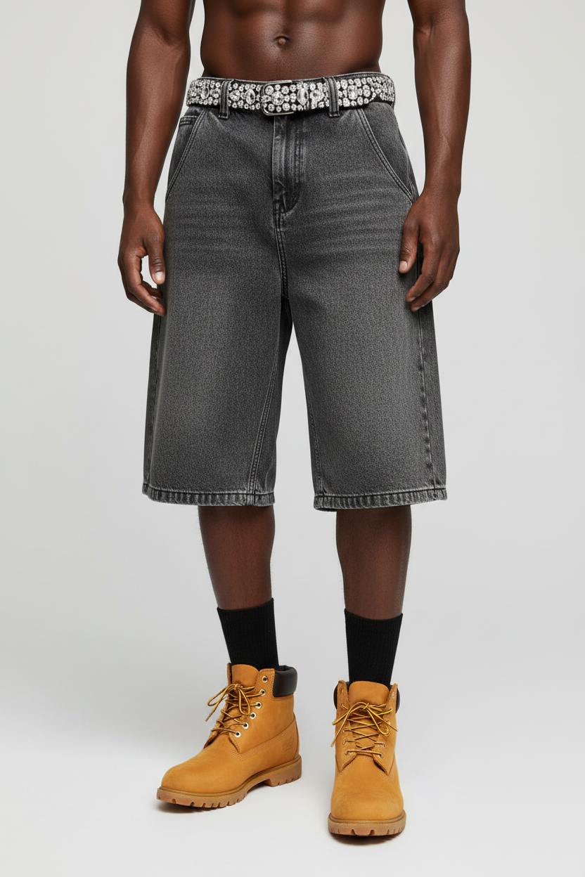 Stolo Clothing Co 224 Archive Wash Curve Blade Denim Shorts (JORTS)