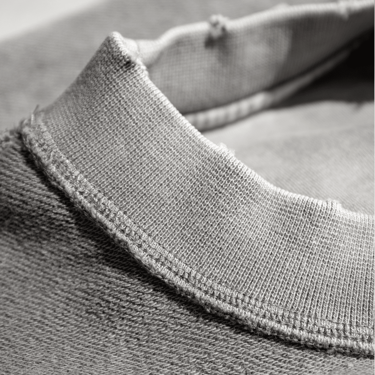 Stolo Clothing Co PREYING NUN Cropped Heavyweight Washed Raw-Edge Crew Neck Sweatshirt (380GSM)