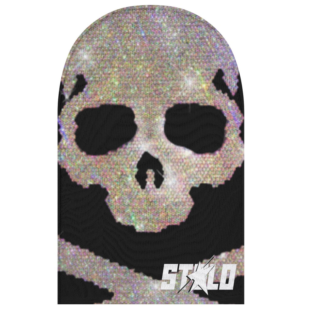 Limited Edition Stolo Rhinestone Skull Halloween Mesh Mask