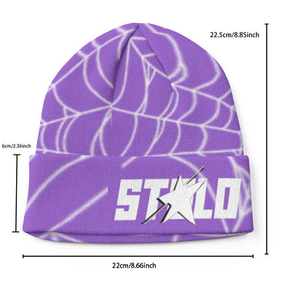 Stolo Clothing Co WEB LIFE Knitted Beanie [ PURPLE ]