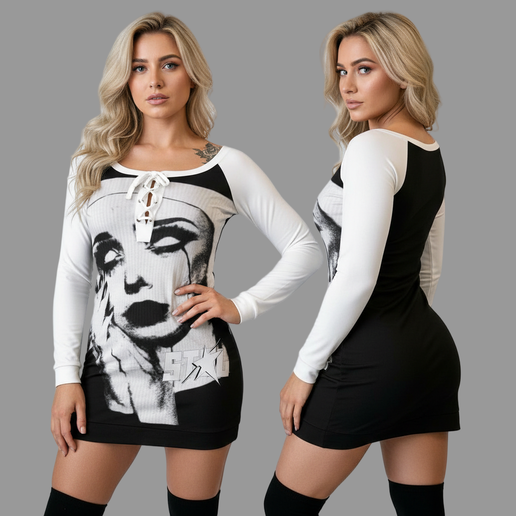 Stolo Clothing Co EVIL NUN Lace-Up Dress