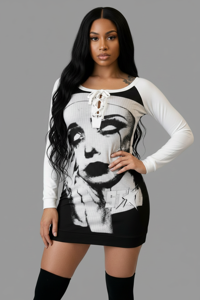 Stolo Clothing Co EVIL NUN Lace-Up Dress
