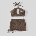 Stolo Clothing Co STARCHILD Leopard Print Halter Neck SwimSuit