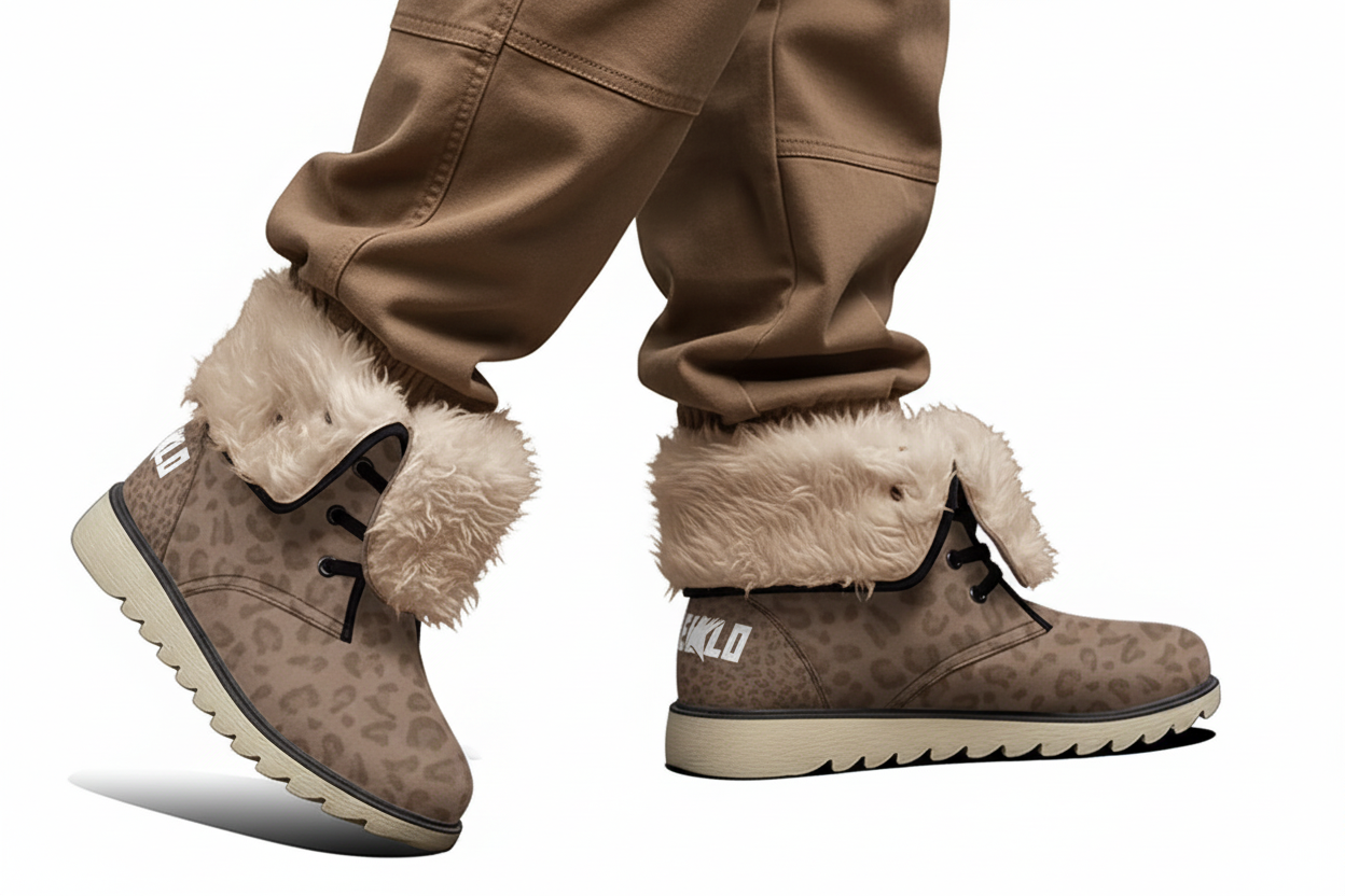 Stolo Clothing Co STARCHILD Leopard Print Plush Boots