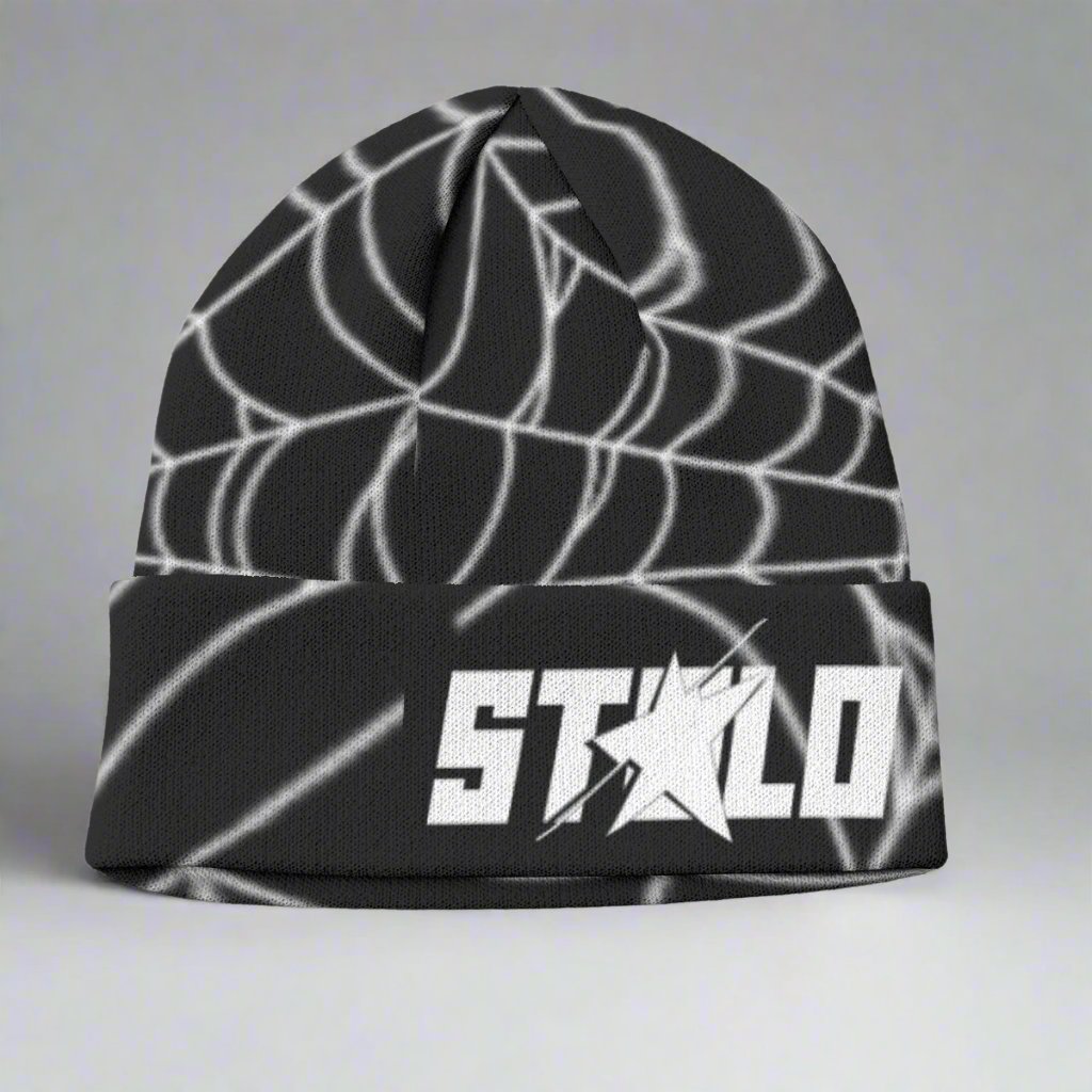 Stolo Clothing Co Web Life Knitted Beanie [ BLACK ]