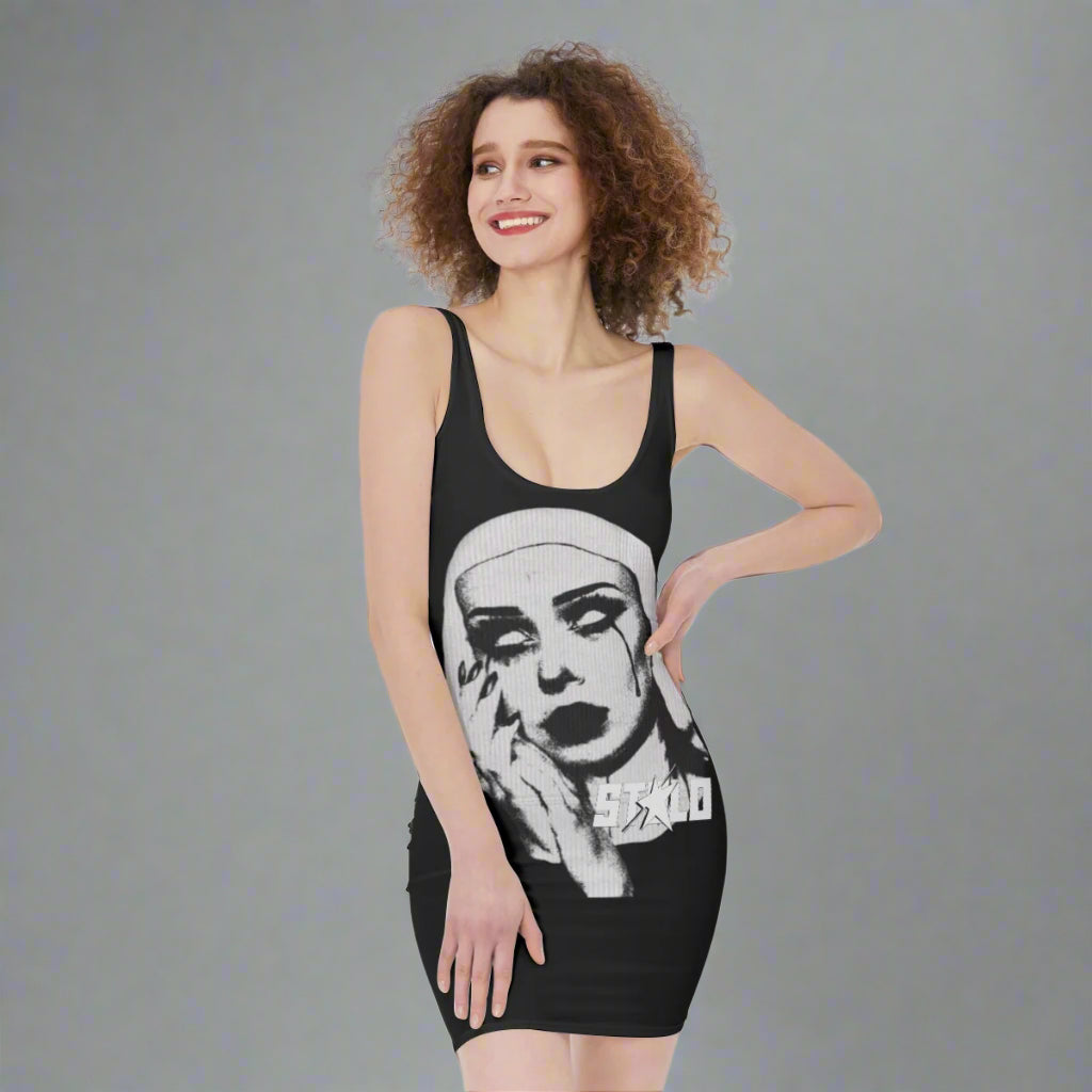 Stolo Clothing Co EVIL NUN Lightweight Bodycon Dress