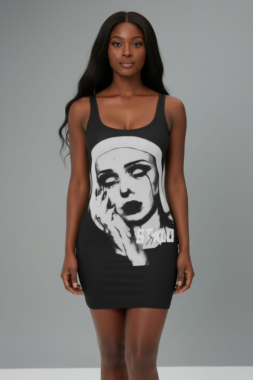 Stolo Clothing Co EVIL NUN Lightweight Bodycon Dress